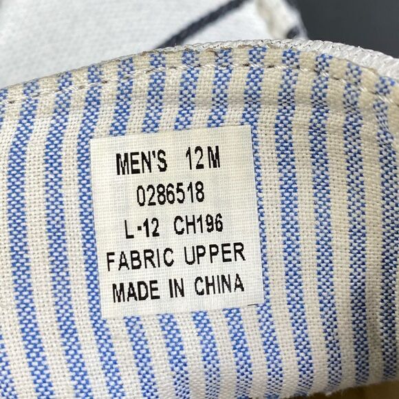 Sperry Top-Spider 2-Eye Hand Painted Rigger Navy/White boat shoes mens size 12 - Picture 6 of 8